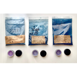 22-Pigment study for Bailiwick Blue, Guernsey, complementary courses for "INSIDE INDIGO" by Julia Tabakhova