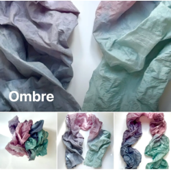 12-Indigo Ice-Dye, Eco-Dye & Indirubin ombré with Japanese Indigo, complementary courses for "INSIDE INDIGO" by Julia Tabakhova